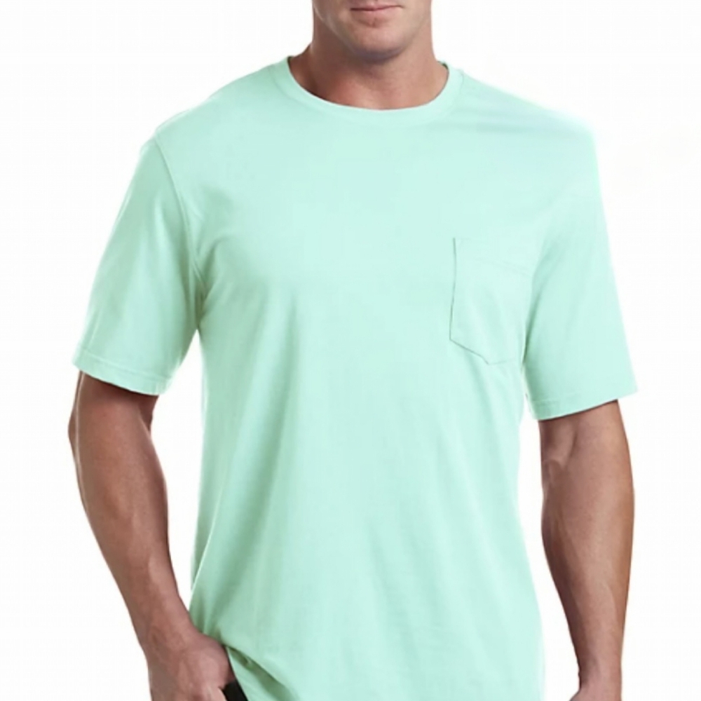 St. John's Bay Pocket T-shirt.  Size M  Color Light Blue/Green (Mint).